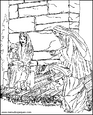 laminas para colorear dibujos de Reyes Magos de navidad 08